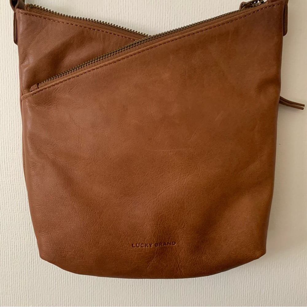 Lucky Brand Tan Leather Crossbody Bag - Picture 2 of 11